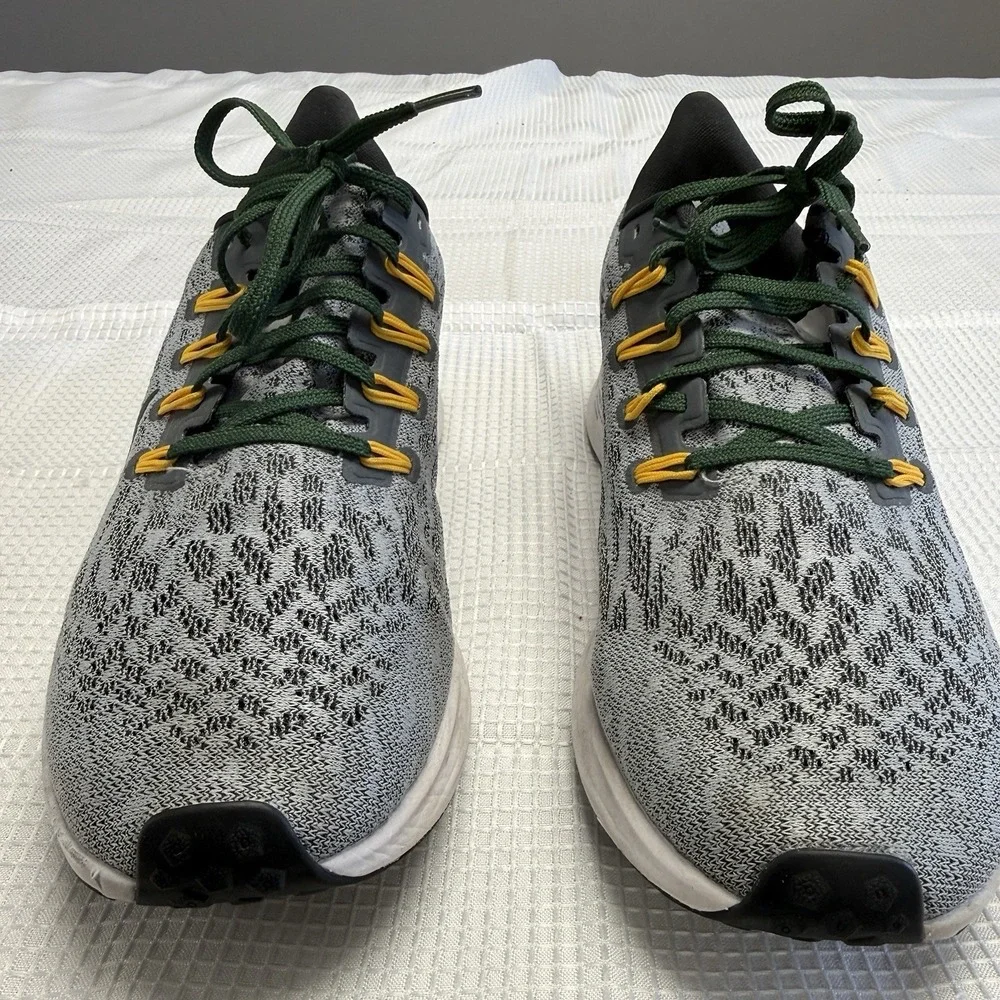 Green Bay Packers Shoes Mens 11 NFL‎ Football Nike Air Zoom Pegasus 36 Gray RARE